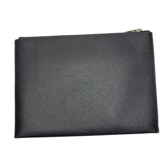 Saint Laurent Leather Paris Clutch Black Bag - Picture 1 of 9